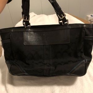 Signature Black Coach Tote